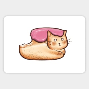 Bread Loaf Cat Strawberry Magnet